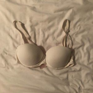 PINK White push up bra (with removable straps)